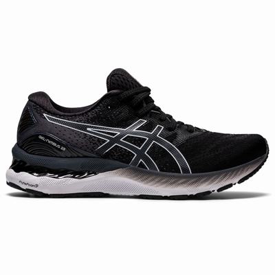 Asics Gel-Nimbus 23 (D) - Naisten Juoksukengät - Mustat/Valkoinen